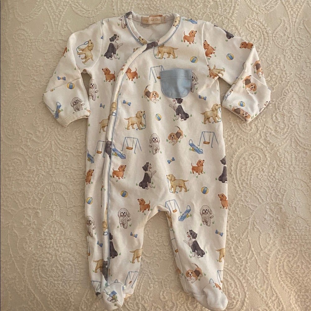 Baby Club Chic. Size 3-6m. Adorable Dog Print Baby Onesie
